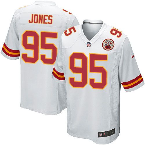 Men Kansas City Chiefs #95 Chris Jones Nike White Player Game NFL Jersey